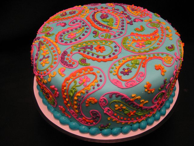 Colorful Paisley Cake Colorful Paisley Cake