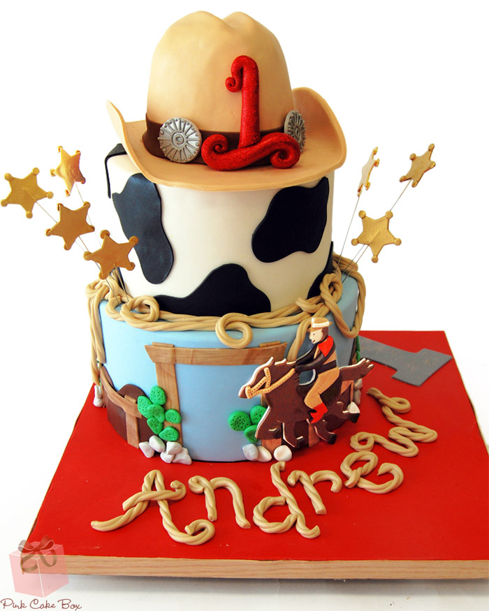 Cowboy Themed Birthday Cake Cowboy Themed Birthday Cake