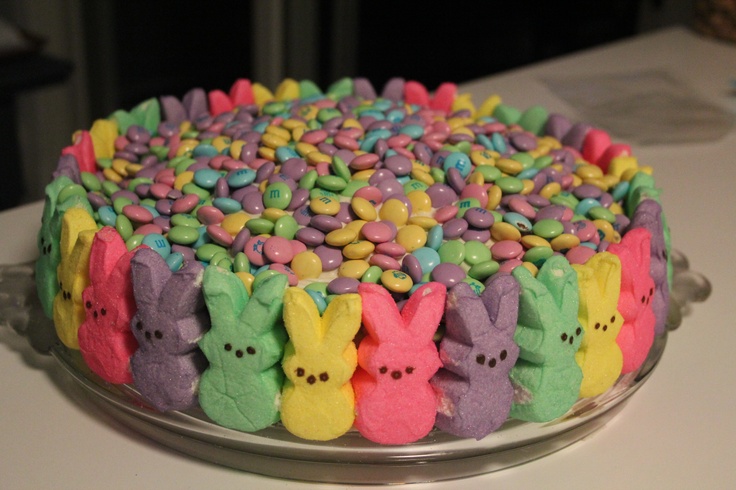 Easter Cake with Peeps