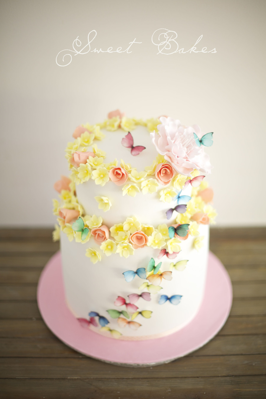 Edible Butterfly Birthday Cake Edible Butterfly Birthday Cake