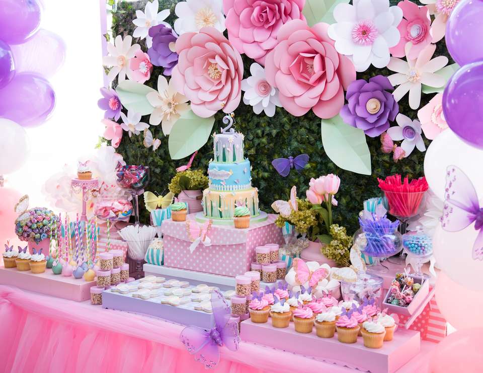 Flower and Butterfly Birthday Party Decorations Ideas Flower and Butterfly Birthday Party Decorations Ideas