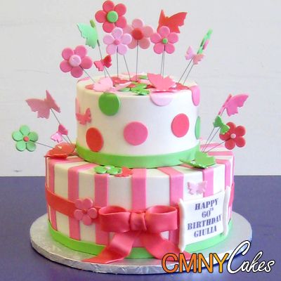 Flowers and Butterflies Birthday Cake Flowers and Butterflies Birthday Cake
