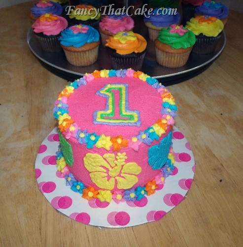 Girl First Birthday Luau Cake Ideas
