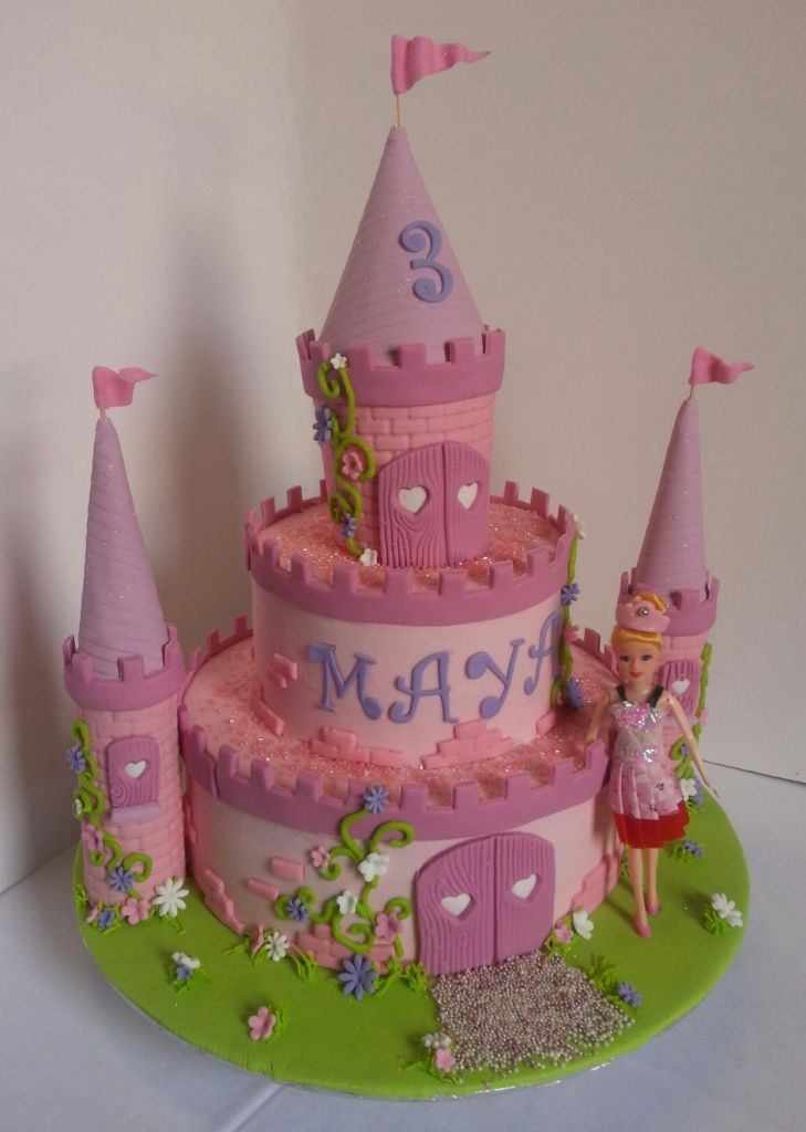 Girls Princess Castle Birthday Cake Girls Princess Castle Birthday Cake