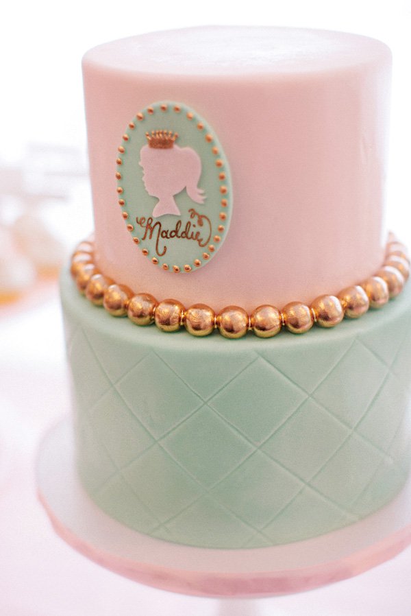 Gold and Pink 1st Birthday Cake Gold and Pink 1st Birthday Cake