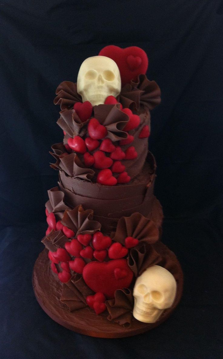 Halloween Skull Wedding Cake Halloween Skull Wedding Cake