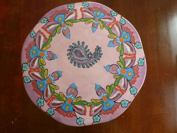 Hand Painted Paisley Cake Hand Painted Paisley Cake
