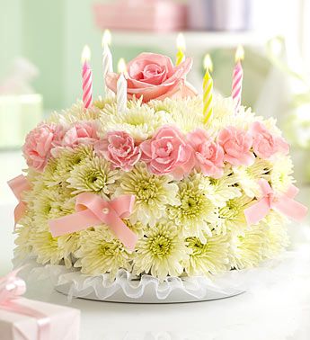 Happy Birthday Cake with Flowers Happy Birthday Cake with Flowers