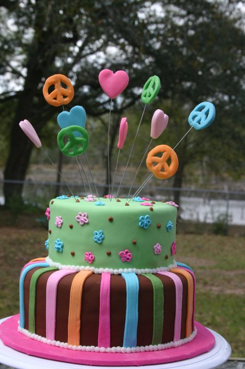 Happy Birthday Hippie Chick Cake Happy Birthday Hippie Chick Cake