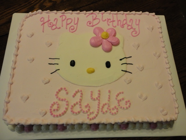 hello kitty sheet cakes