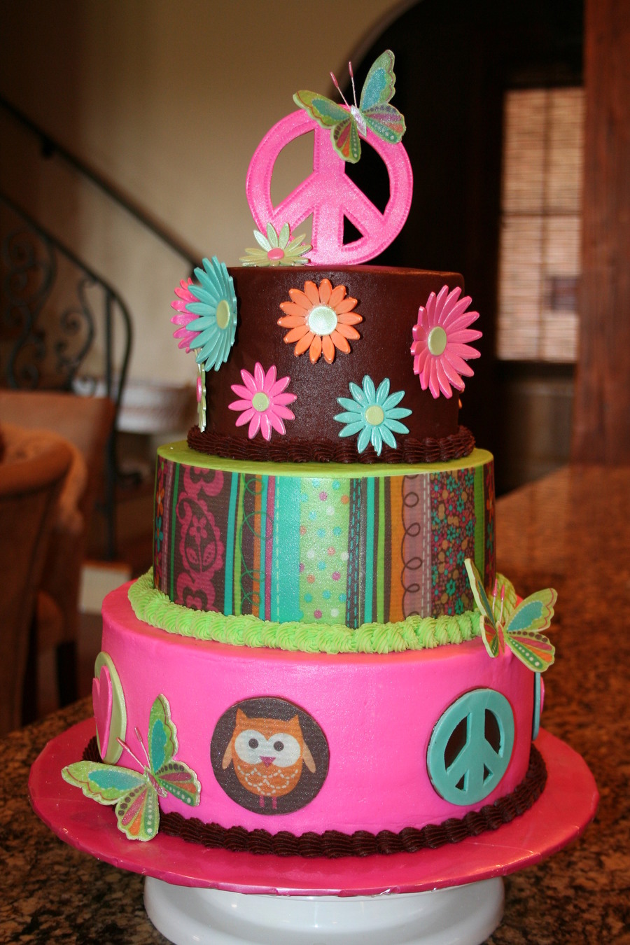 Hippie Birthday Cake Hippie Birthday Cake