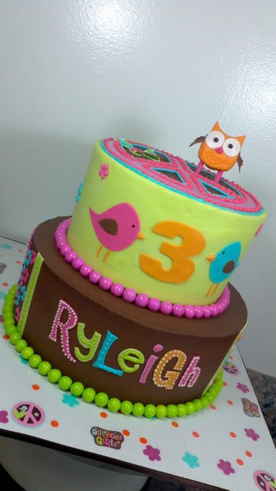 Hippie Chick Owl Birthday Cake Hippie Chick Owl Birthday Cake