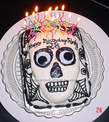 Homemade Skull Birthday Cake Homemade Skull Birthday Cake