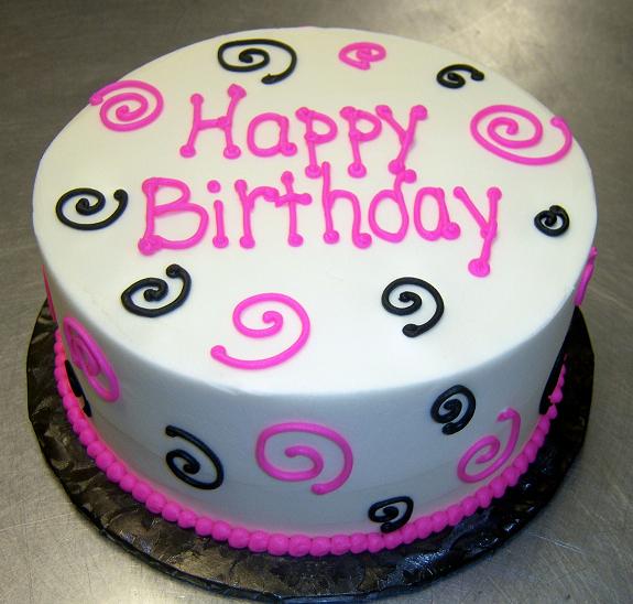 Hot Pink and Black Birthday Cake Hot Pink and Black Birthday Cake