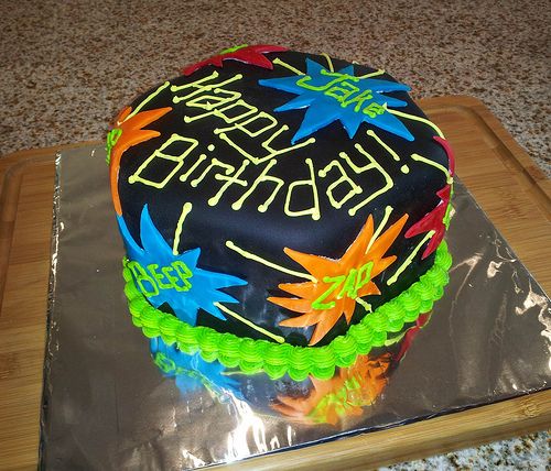 Laser Tag Birthday Cake Laser Tag Birthday Cake