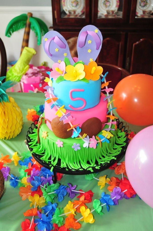 Luau Birthday Party Cake Ideas