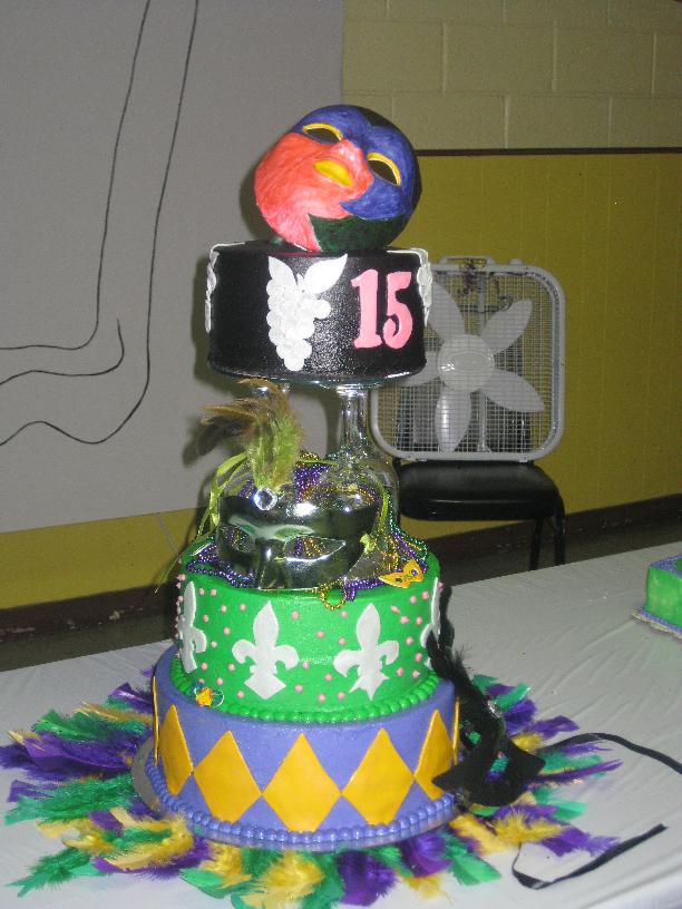 Mardi Gras Birthday Cake Mardi Gras Birthday Cake