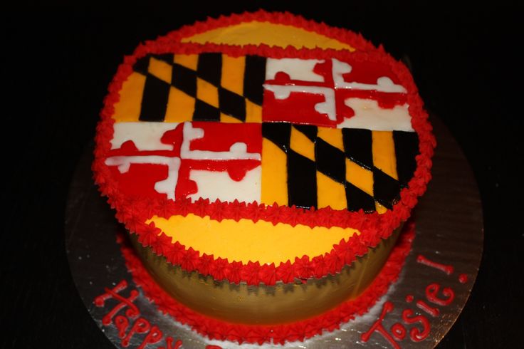 Maryland Flag Birthday Cake Maryland Flag Birthday Cake