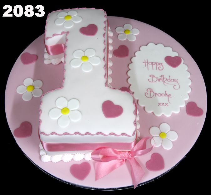 10 One Birthday Number Cakes For Twin Girls Photo Number 1 First