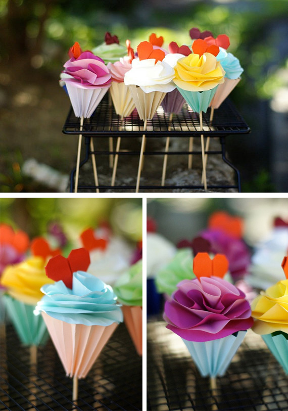 Origami Cupcakes Origami Cupcakes