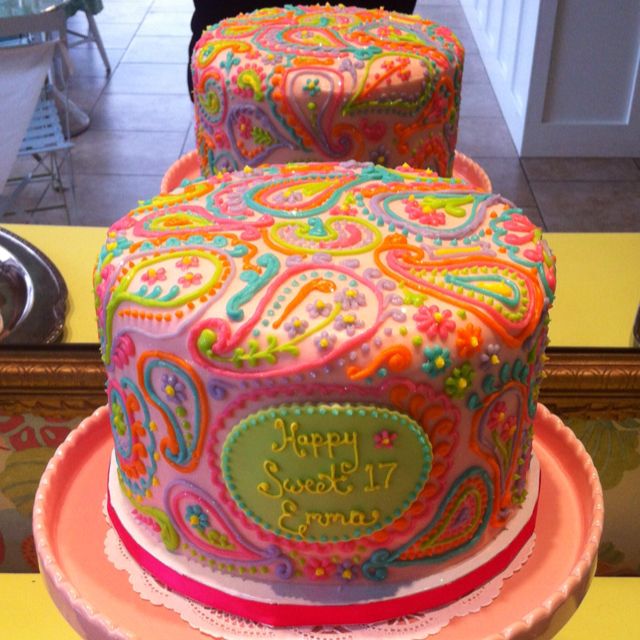 Paisley Birthday Cake Paisley Birthday Cake