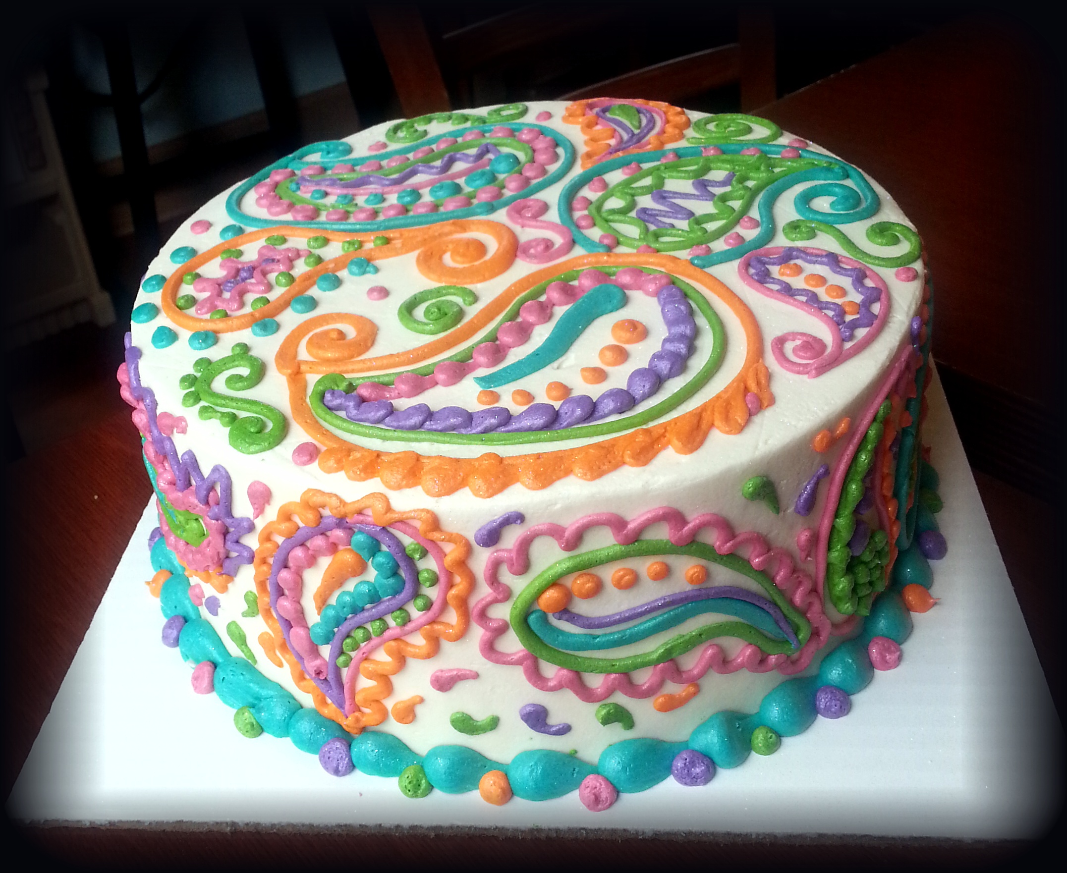8 Photos of Pink Paisley Print Birthday Cakes 8 Photos of Pink Paisley Print Birthday Cakes