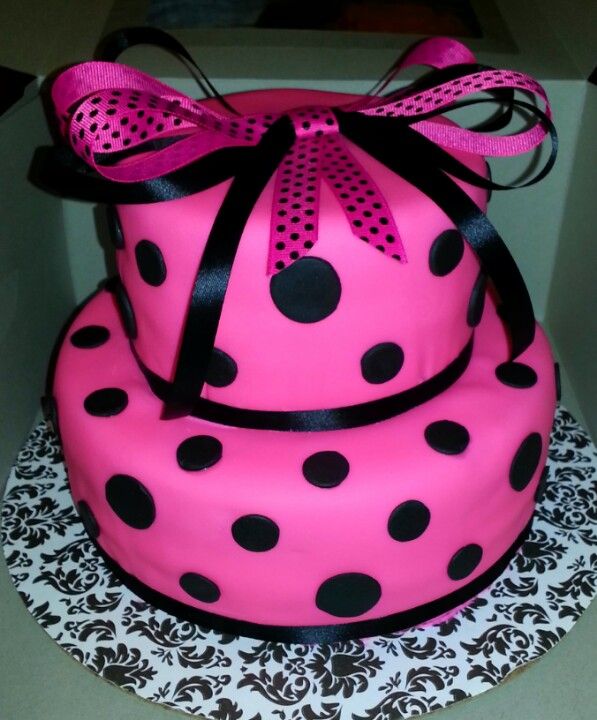 12 Photos of Hot Pink And White Birthday Cakes 12 Photos of Hot Pink And White Birthday Cakes