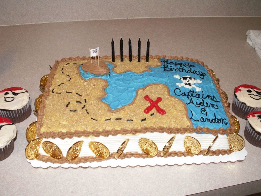 Pirate Treasure Map Birthday Cake Pirate Treasure Map Birthday Cake