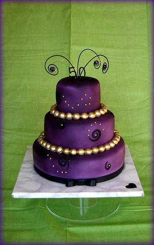 Purple and Gold Birthday Cake Purple and Gold Birthday Cake