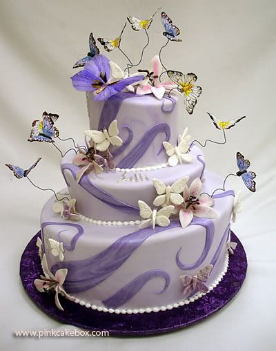 Purple Butterfly Birthday Cake Purple Butterfly Birthday Cake