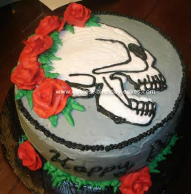 Skull & Roses Birthday Cake Skull & Roses Birthday Cake