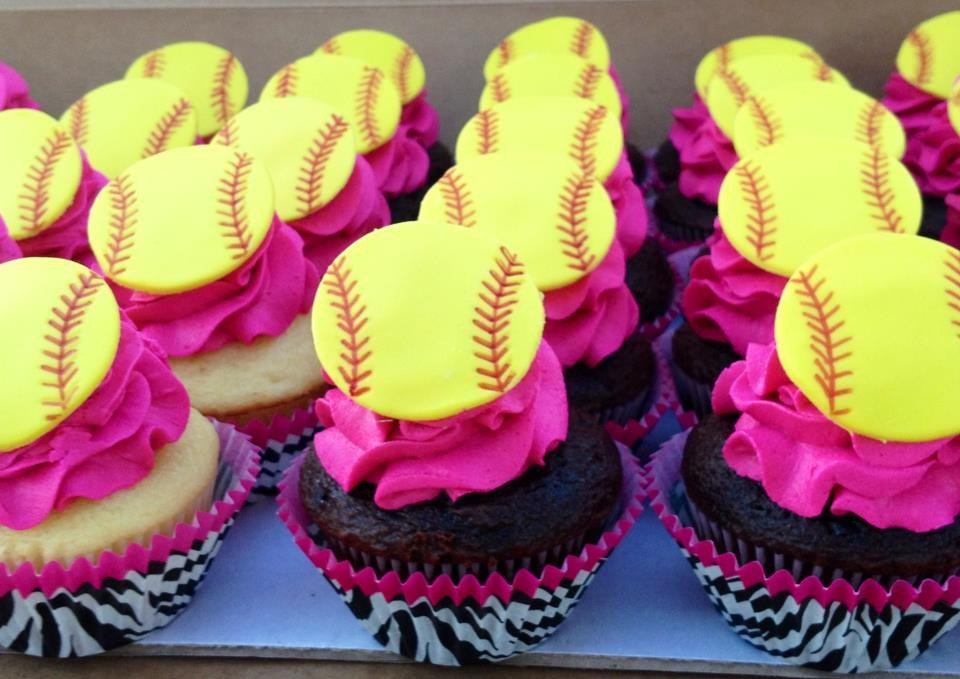 Softball Cupcake Toppers Softball Cupcake Toppers