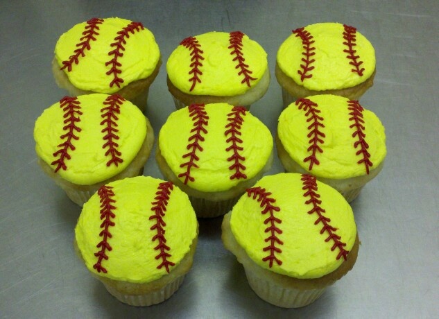 Softball Cupcakes Softball Cupcakes