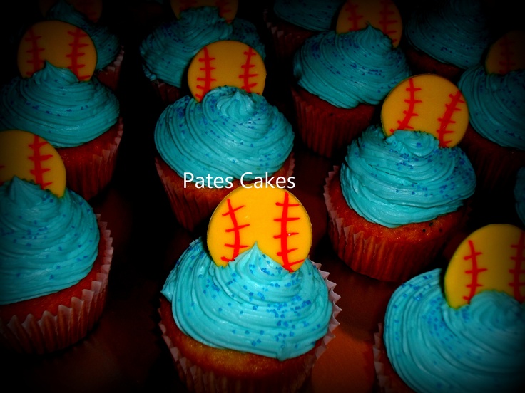 Softball Cupcakes Softball Cupcakes