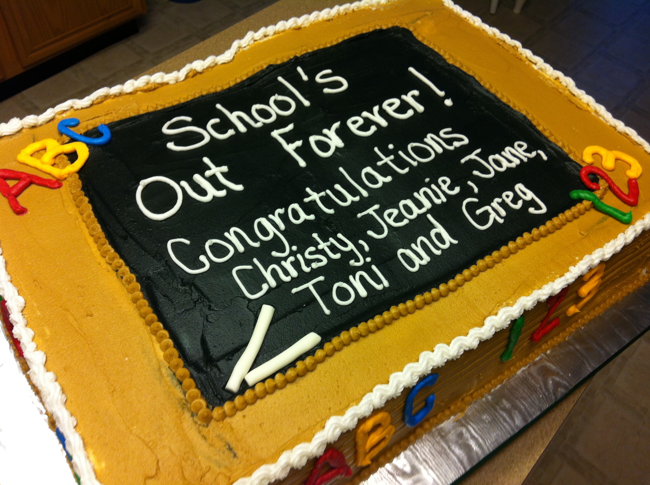Teacher Retirement Sheet Cake Teacher Retirement Sheet Cake