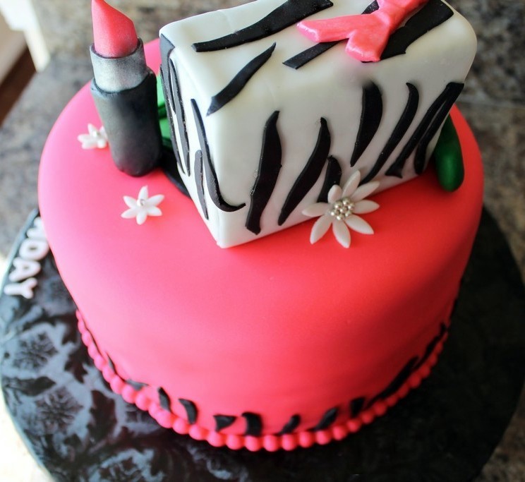 Zebra Print Spa Birthday Cakes for Girls Zebra Print Spa Birthday Cakes for Girls