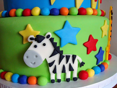Zoo Animal 1st Birthday Cake Zoo Animal 1st Birthday Cake