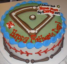 Angels Baseball Birthday Cake