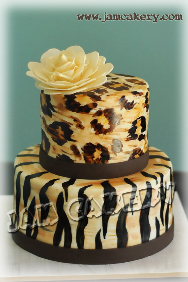 Animal Print Fondant Cake Animal Print Fondant Cake