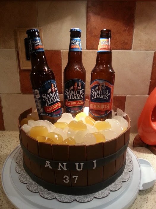 Beer Bottle Birthday Cake