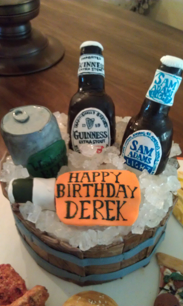 Beer Themed Birthday Cake