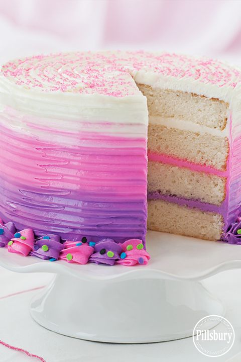 Bold Pink and Purple Ombre Cake Bold Pink and Purple Ombre Cake