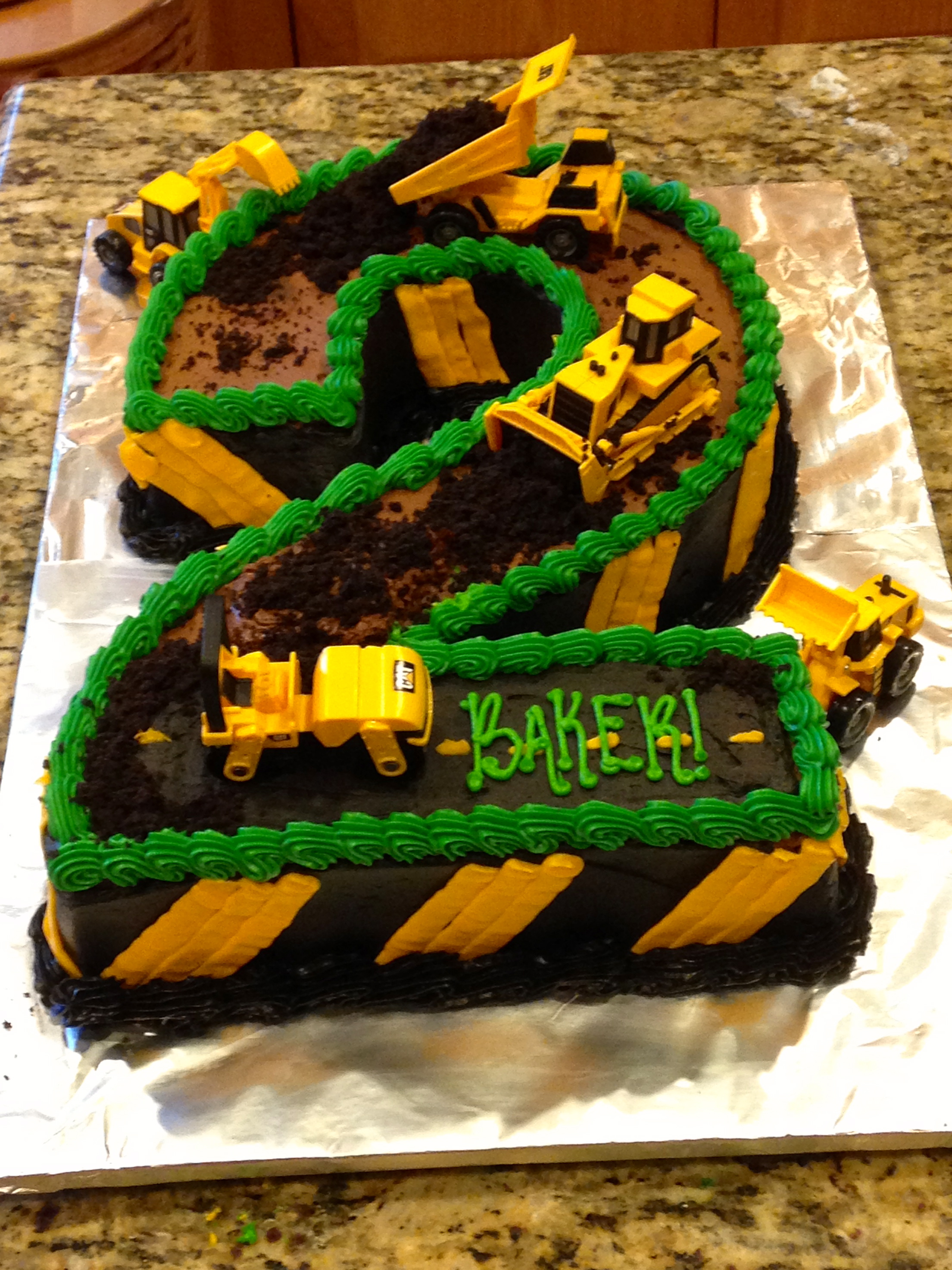 Construction Theme Birthday Cake