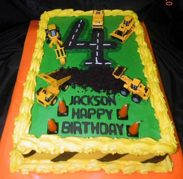 Construction Themed Birthday Cake