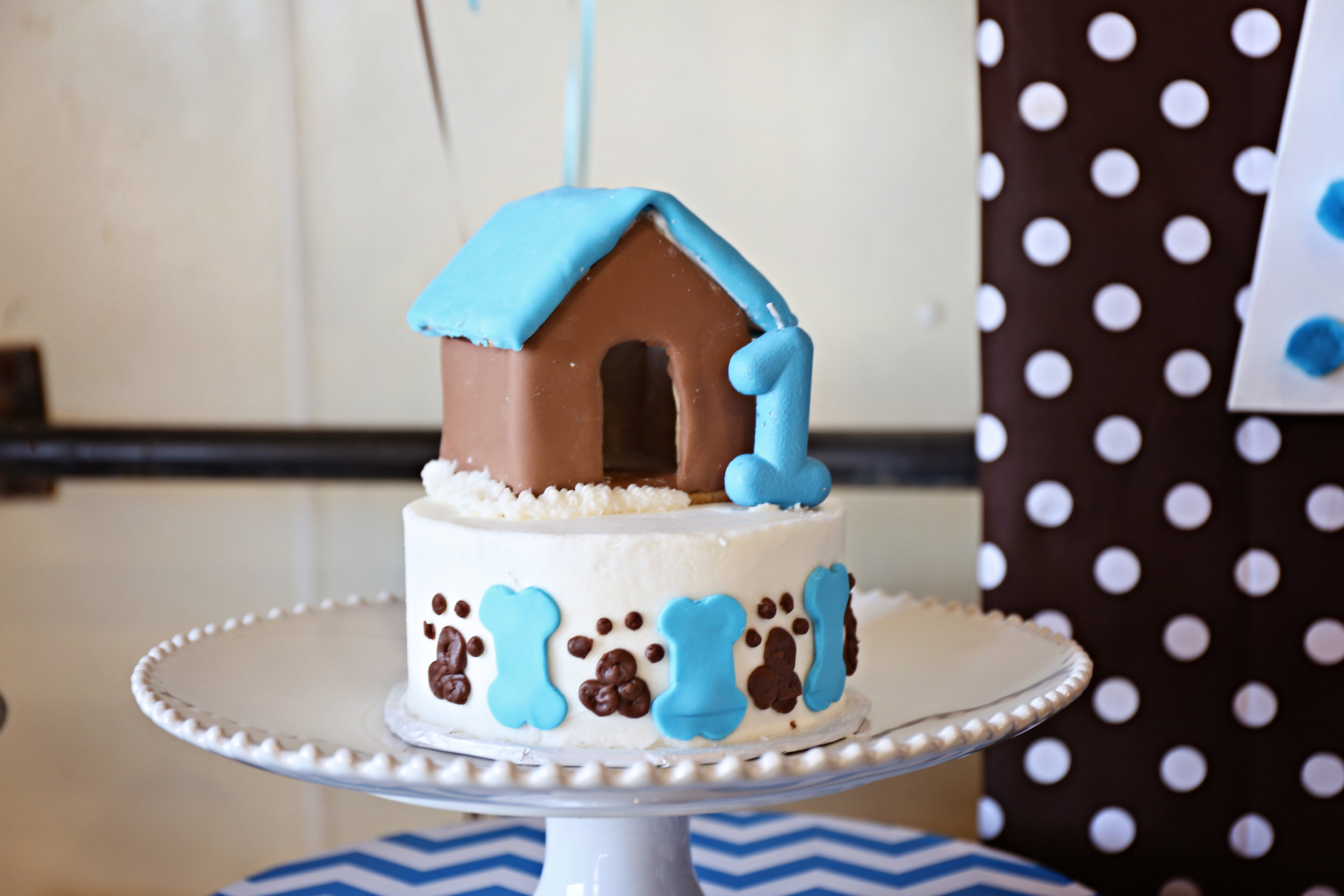 Dog Themed Birthday Party Cake