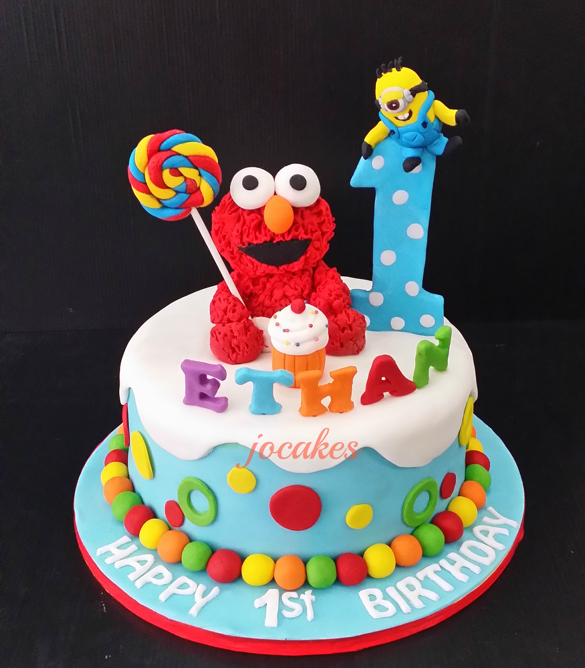 12 Elmo 1st Birthday Square Cakes Photo Elmo 1st Birthday Cake