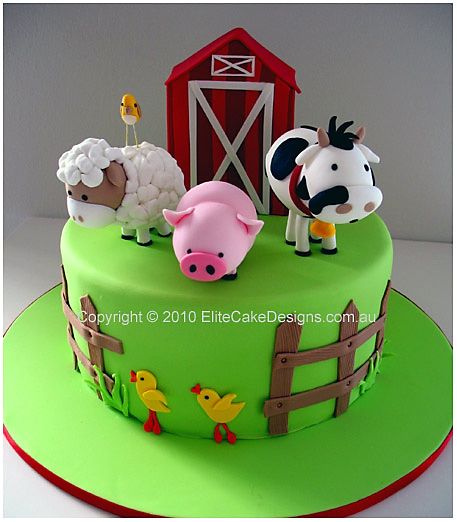 Farm Animals Birthday Cake Farm Animals Birthday Cake