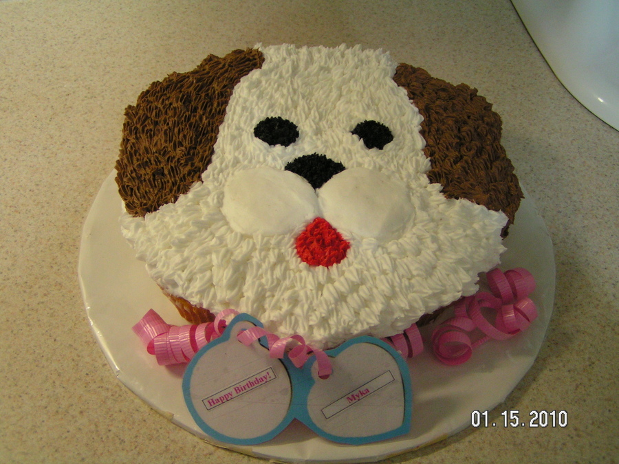 Girl Puppy Dog Birthday Cakes