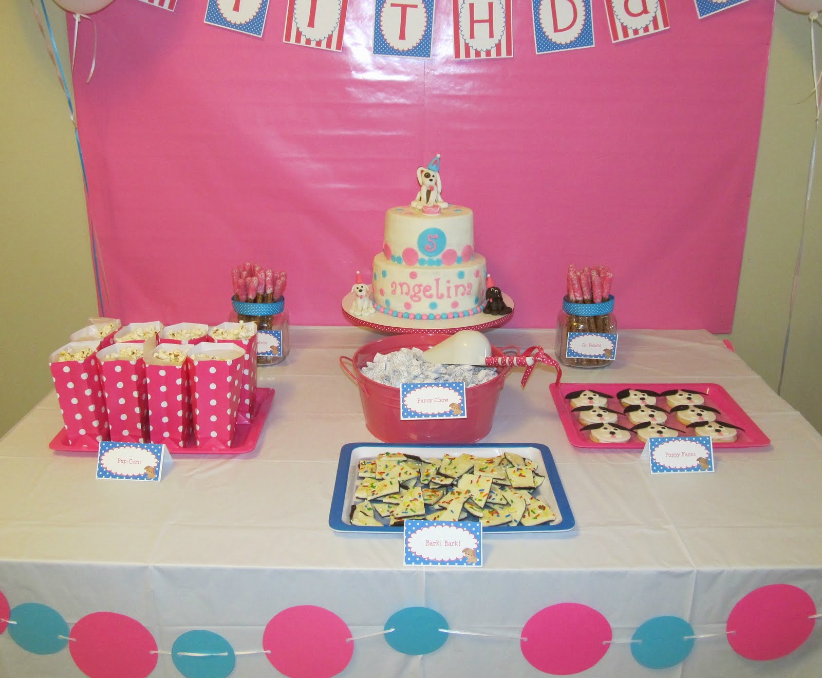 Girl Puppy Theme Birthday Party