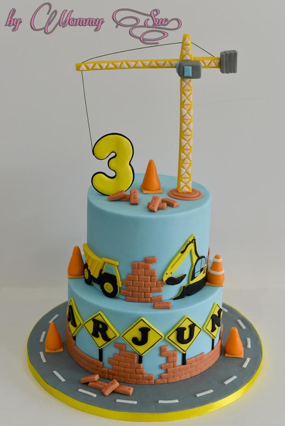 Happy Birthday Construction Cake